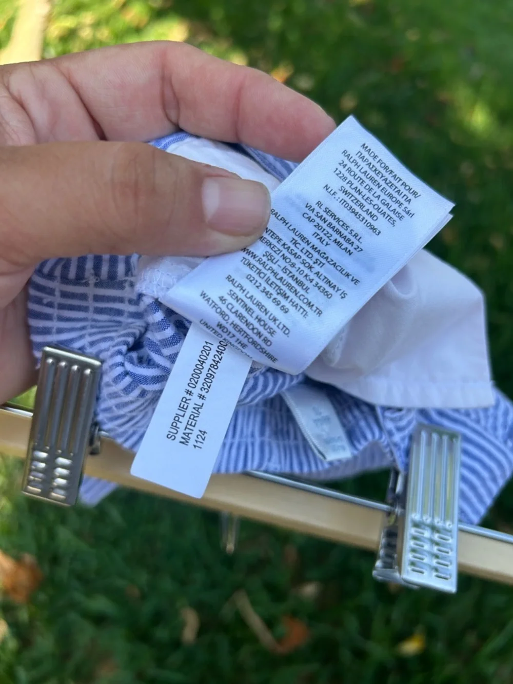 Ralph Lauren Blue and White Striped Baby/Toddler Pants